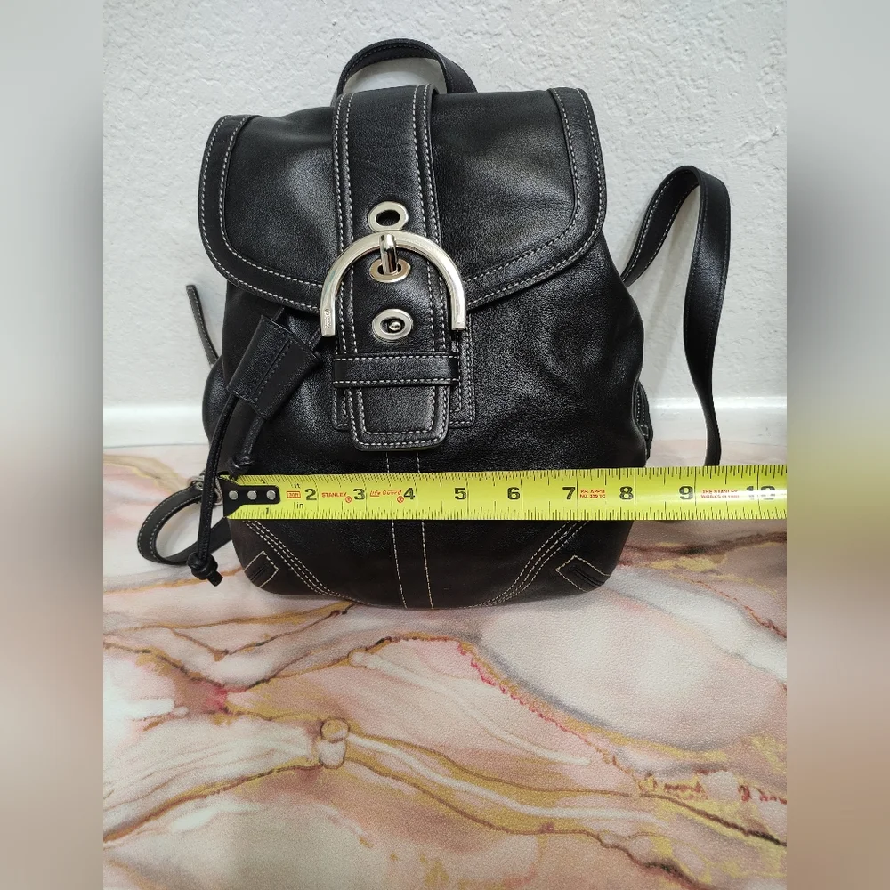 Coach #3559 Soho Black Leather
Drawstring Mini Backpack - Picture 7 of 13